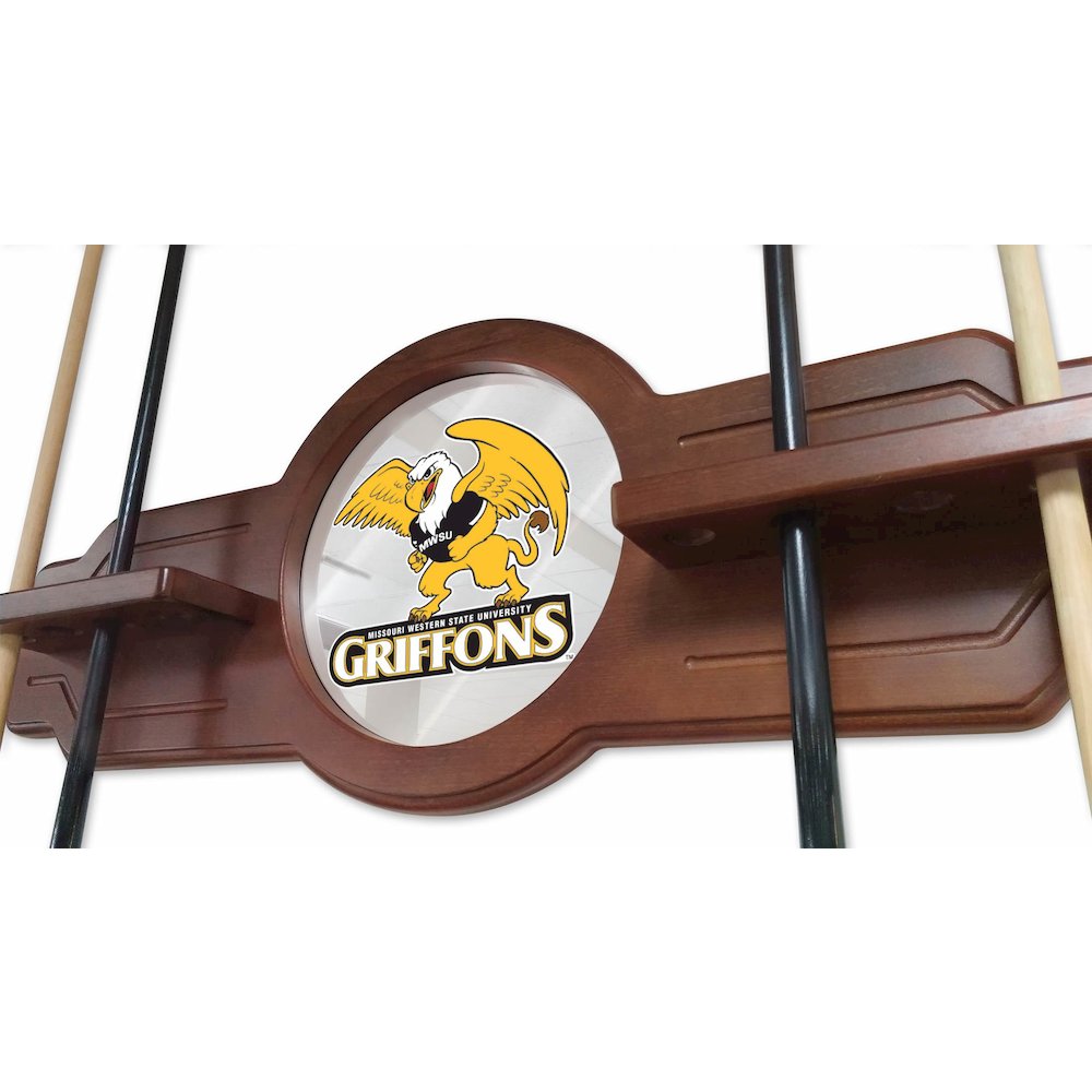 Missouri Western State Cue Rack in Black Finish