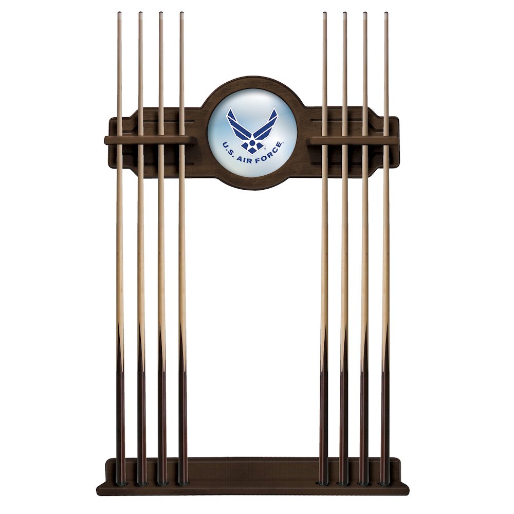 U.S. Air Force Cue Rack in Chardonnay Finish