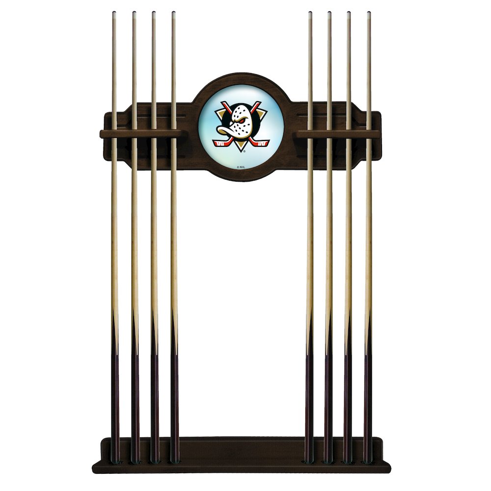 Anaheim Ducks Cue Rack in Chardonnay Finish