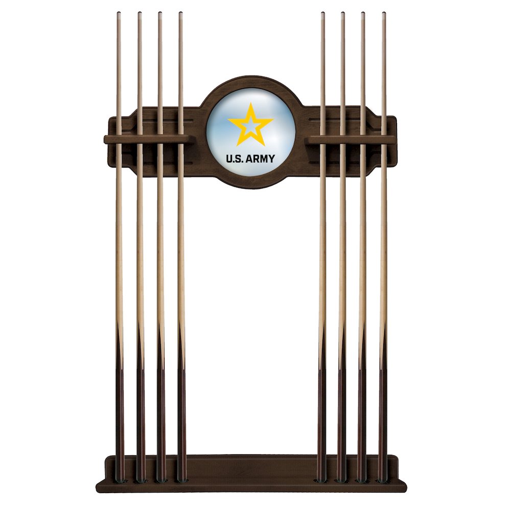 U.S. Army Cue Rack in Chardonnay Finish