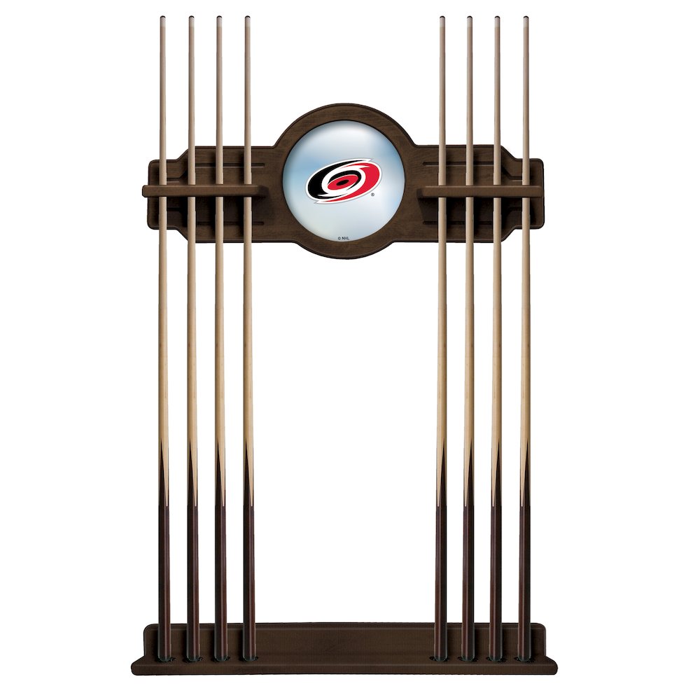 Carolina Hurricanes Cue Rack in Chardonnay Finish