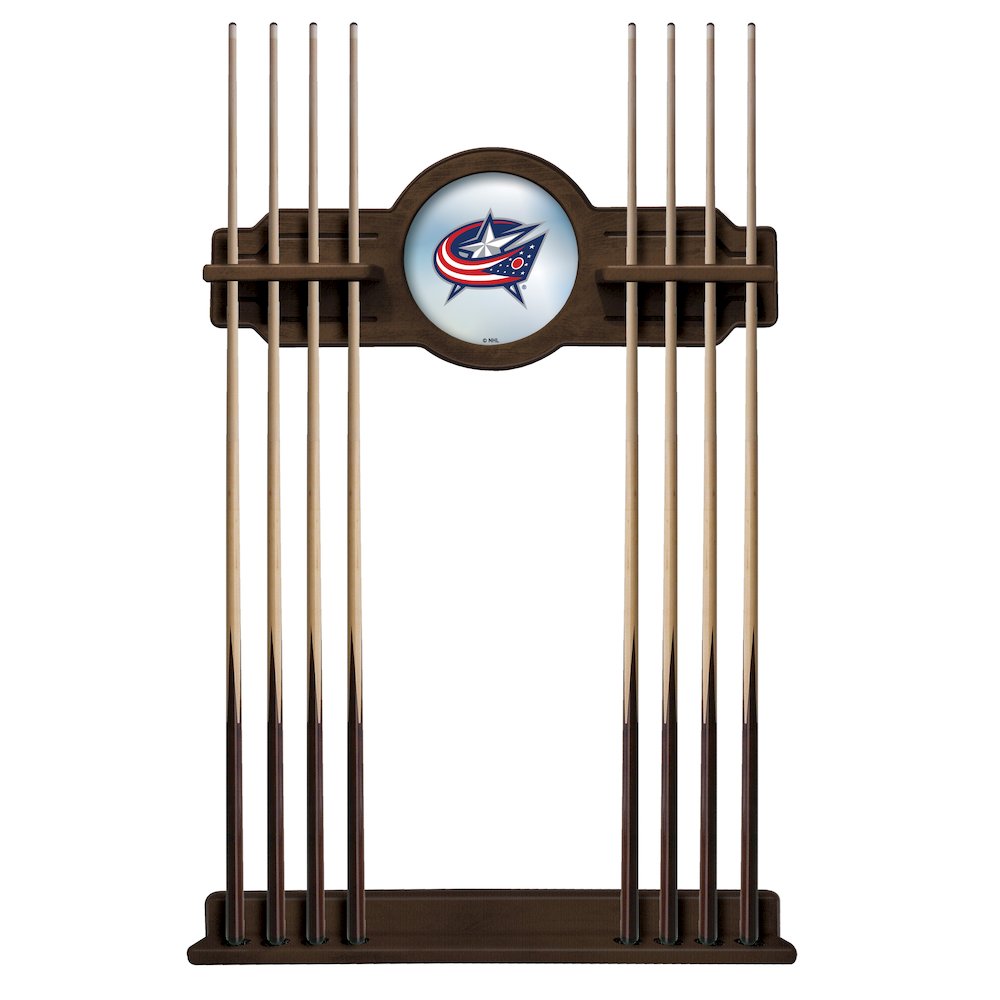 Columbus Blue Jackets Cue Rack in Chardonnay Finish