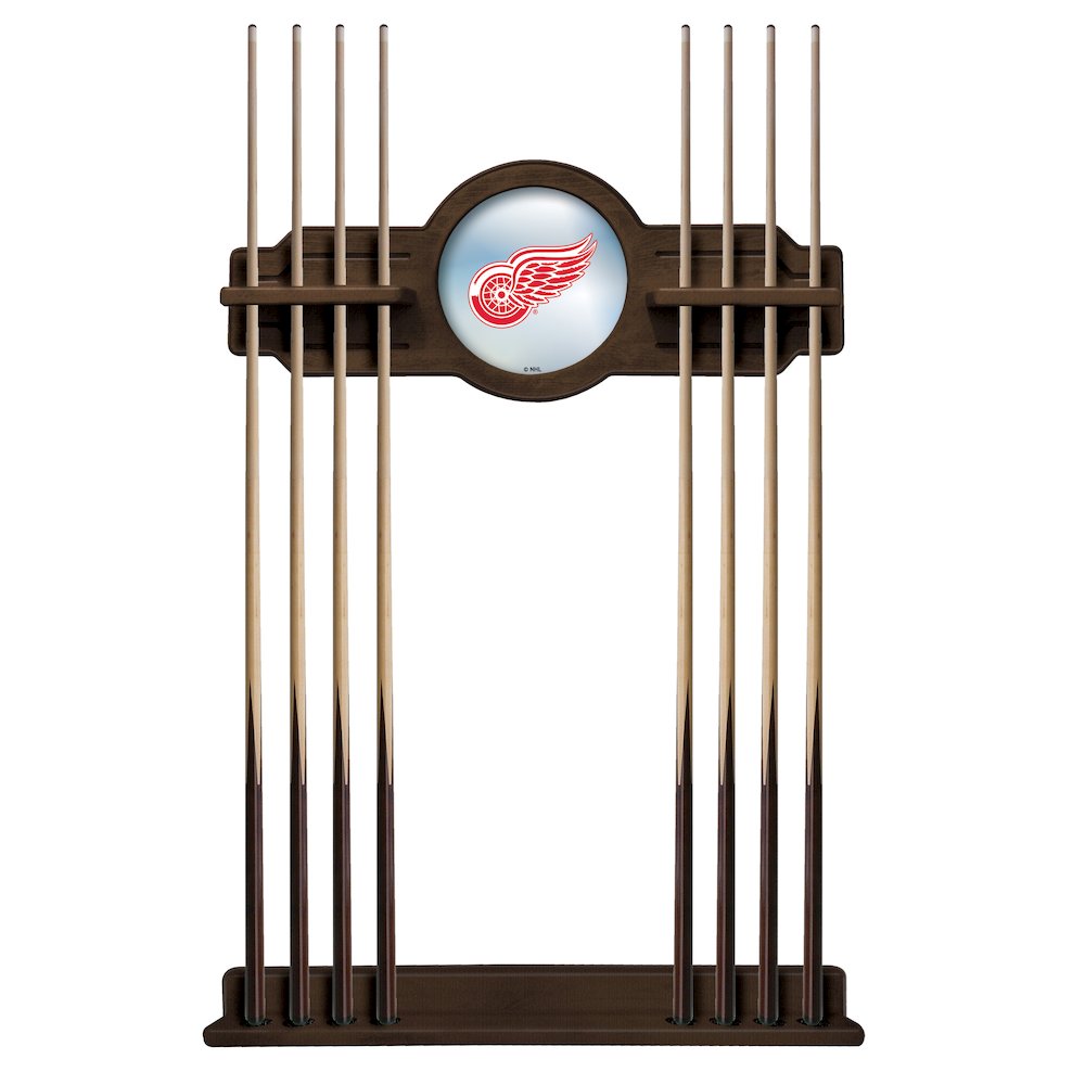 Detroit Red Wings Cue Rack in Chardonnay Finish