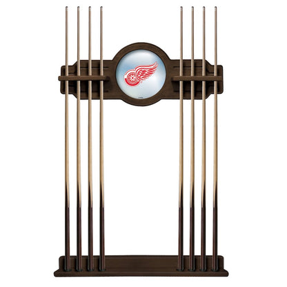 Detroit Red Wings Cue Rack in Chardonnay Finish
