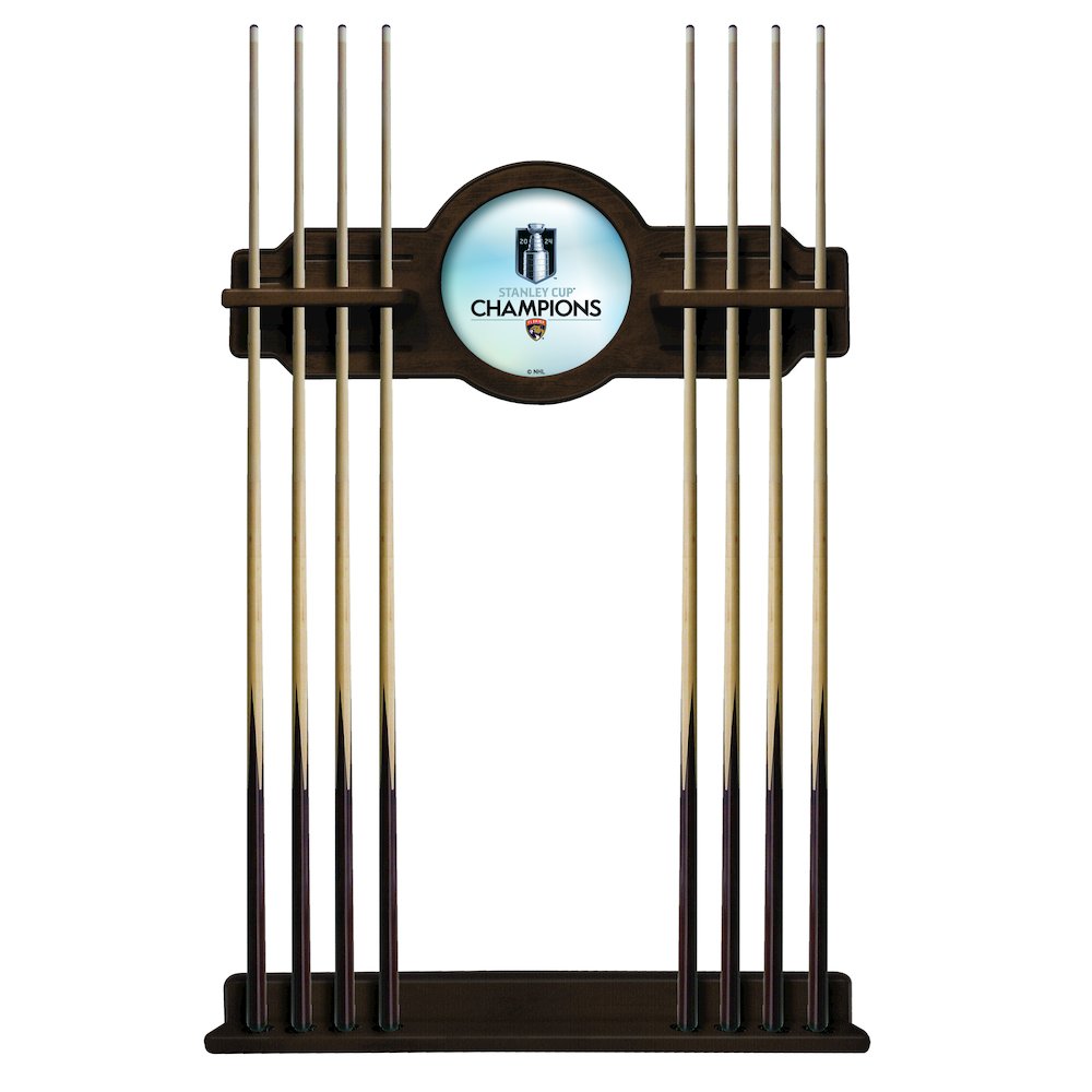 Florida Panthers - 2024 Stanley Cup Solid Wood Cue Rack
