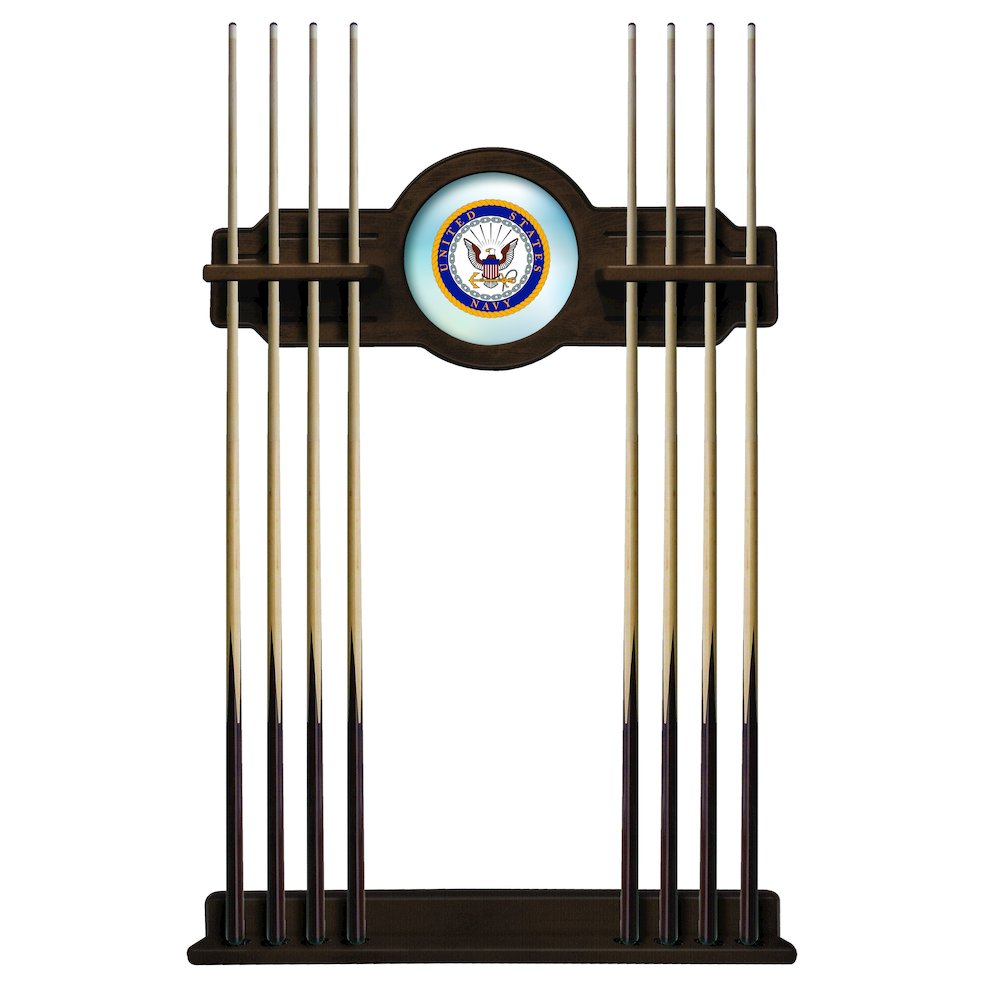 U.S. Navy Cue Rack in Chardonnay Finish