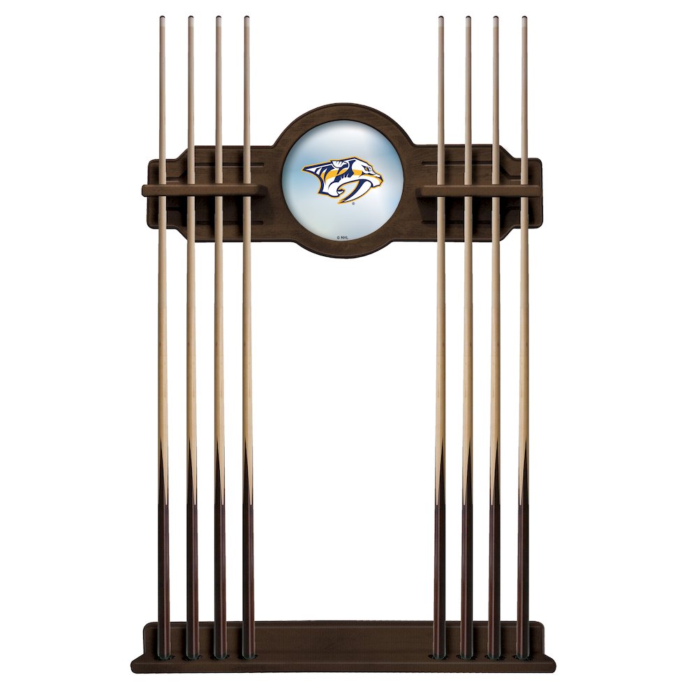 Nashville Predators Cue Rack in Chardonnay Finish