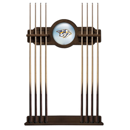 Nashville Predators Cue Rack in Chardonnay Finish