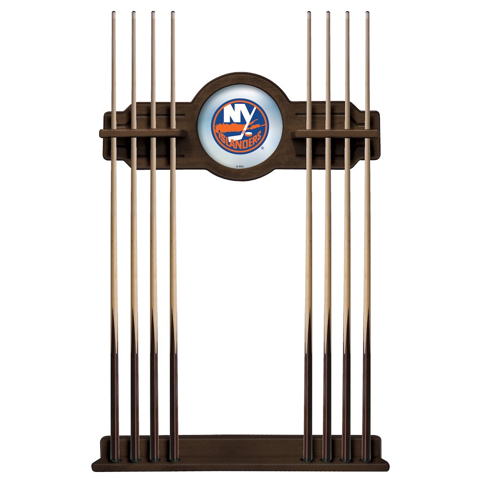 New York Islanders Cue Rack in Chardonnay Finish