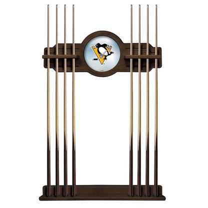 Pittsburgh Penguins Cue Rack in Chardonnay Finish