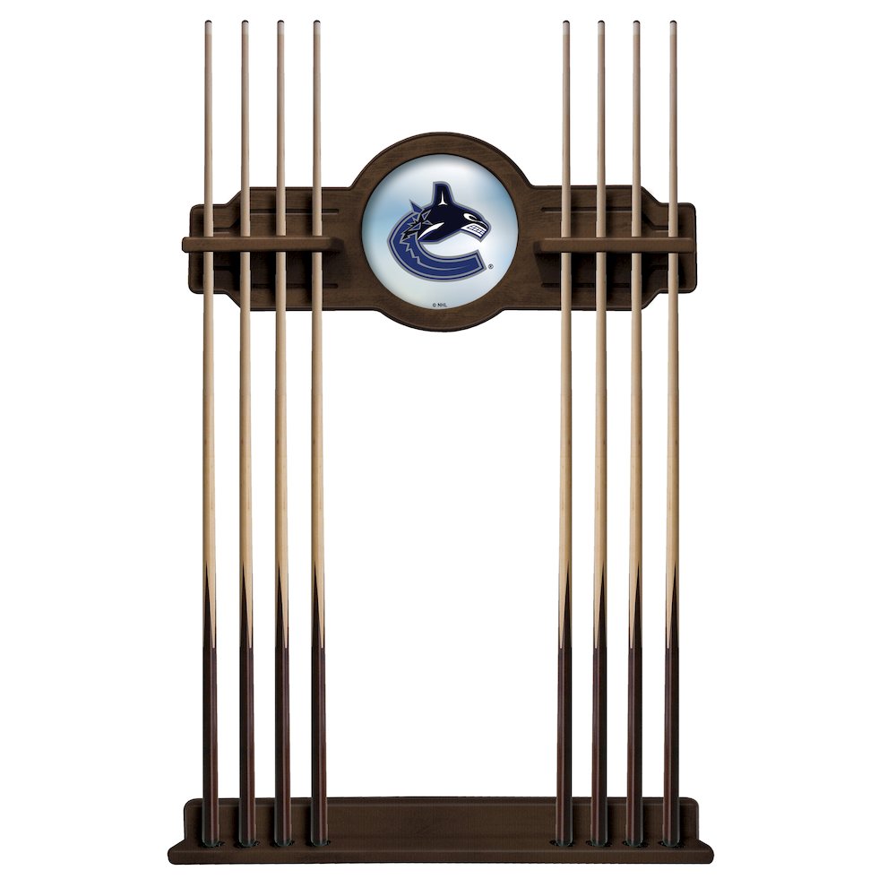 Vancouver Canucks Cue Rack in Chardonnay Finish