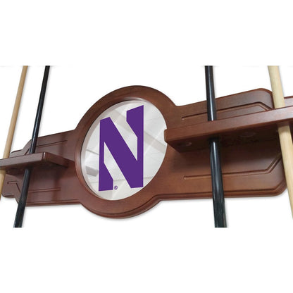 Northwestern Cue Rack in Black Finish