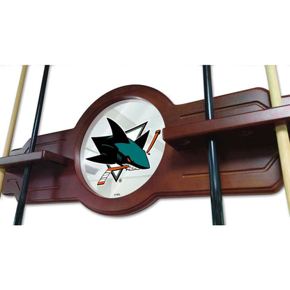 San Jose Sharks Cue Rack in Black Finish