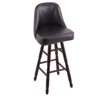 Grizzly 25" Swivel Counter Stool with Turned Maple Legs, Dark Cherry Finish