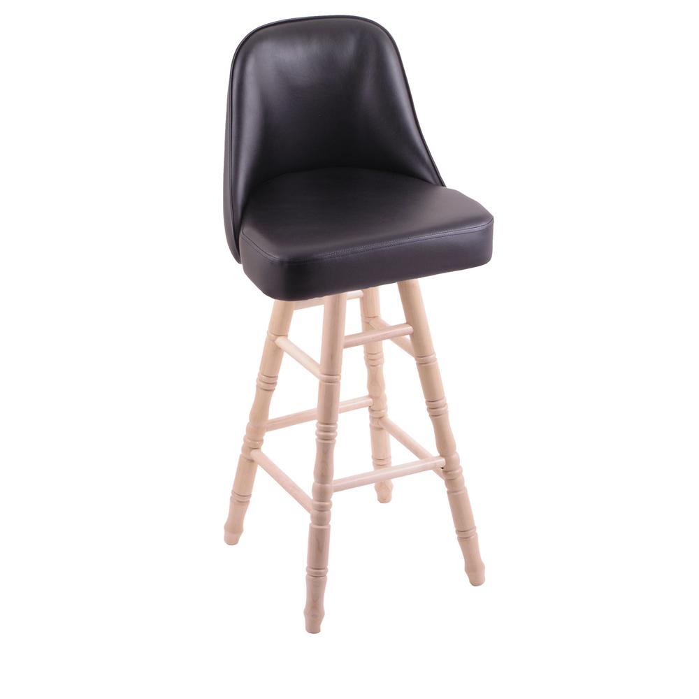 Grizzly 25" Swivel Counter Stool with Turned Maple Legs, Natural Finish