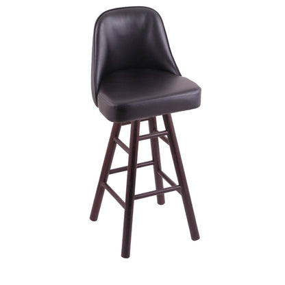 Grizzly 25" Swivel Counter Stool with Smooth Oak Legs, Dark Cherry Finish