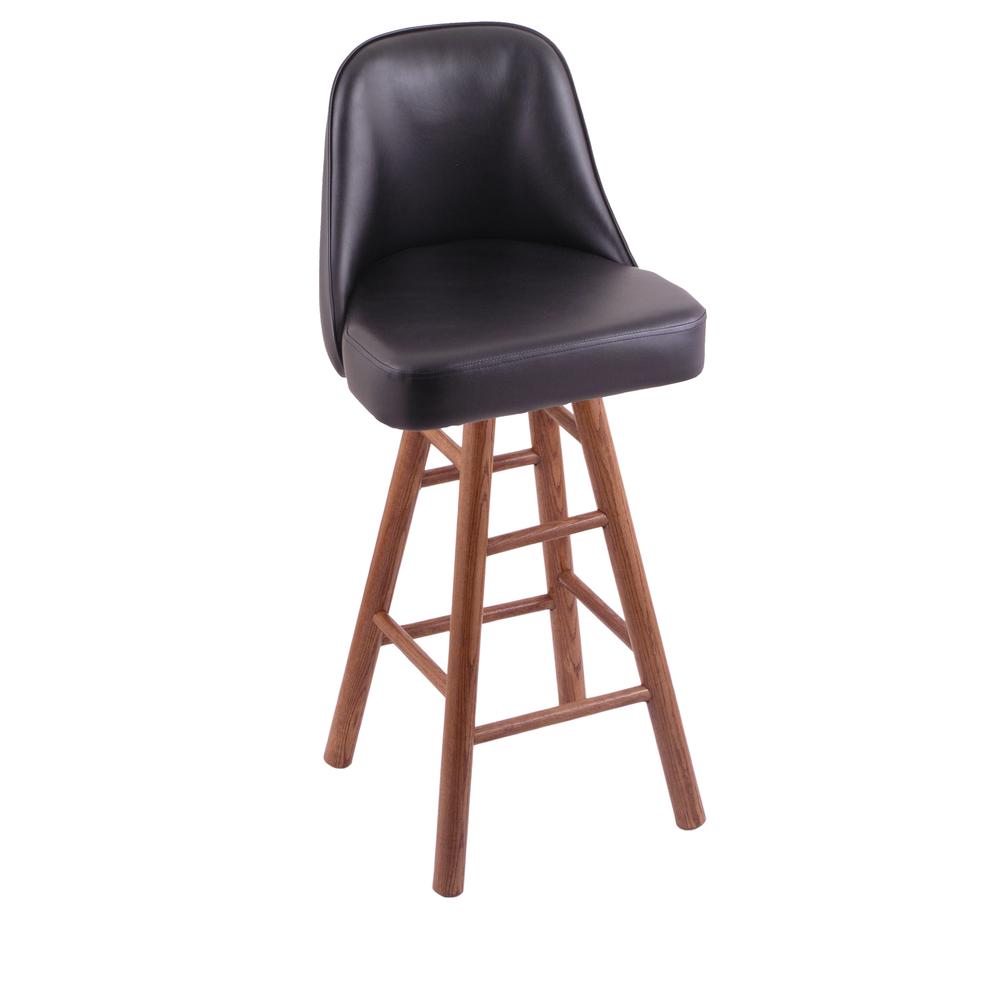 Grizzly 25" Swivel Counter Stool with Smooth Oak Legs, Medium Finish