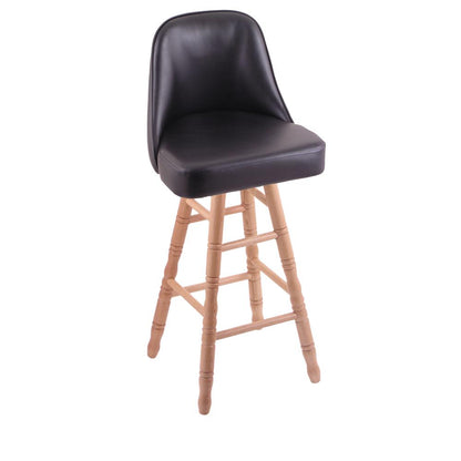 Grizzly 25" Swivel Counter Stool with Turned Oak Legs, Natural Finish