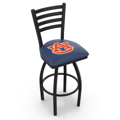 L014 - 36" Black Wrinkle Auburn Swivel Bar Stool with Ladder Style Back by Holland Bar Stool Co.
