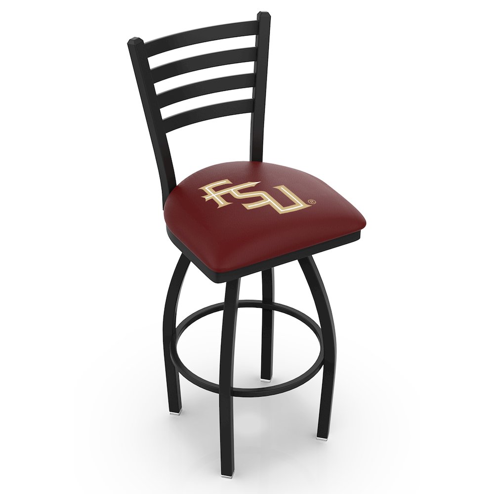 L014 - 36" Black Wrinkle Florida State (Script) Swivel Bar Stool with Ladder Style Back by Holland Bar Stool Co.