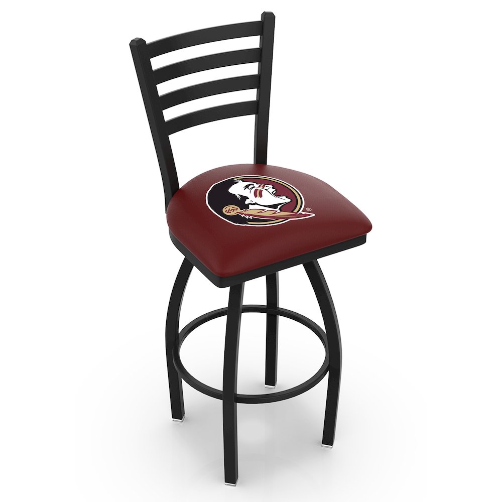 L014 - 36" Black Wrinkle Florida State (Head) Swivel Bar Stool with Ladder Style Back by Holland Bar Stool Co.