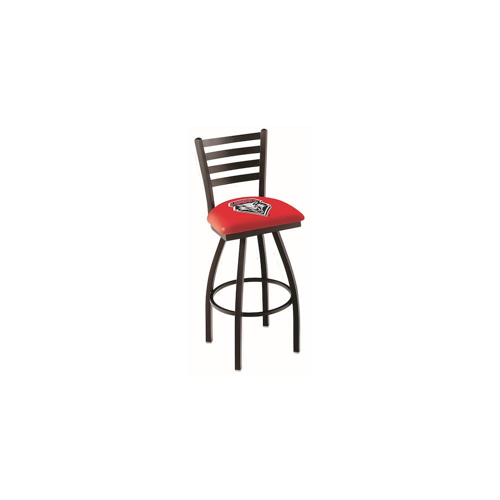 L014 - 36" Black Wrinkle New Mexico Swivel Bar Stool with Ladder Style Back by Holland Bar Stool Co.