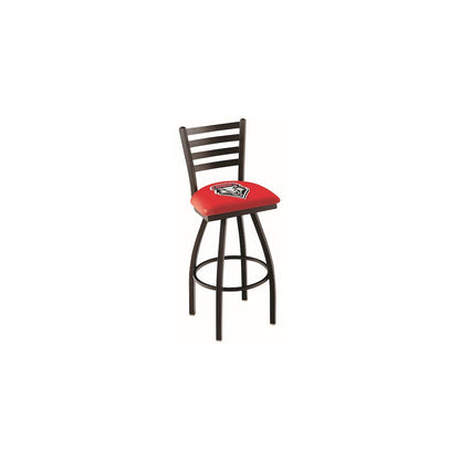 L014 - 36" Black Wrinkle New Mexico Swivel Bar Stool with Ladder Style Back by Holland Bar Stool Co.