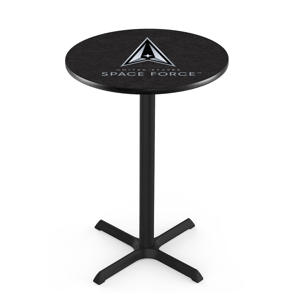 United States Space Force 36" Tall - 30" Top Pub Table with Black Wrinkle Finish