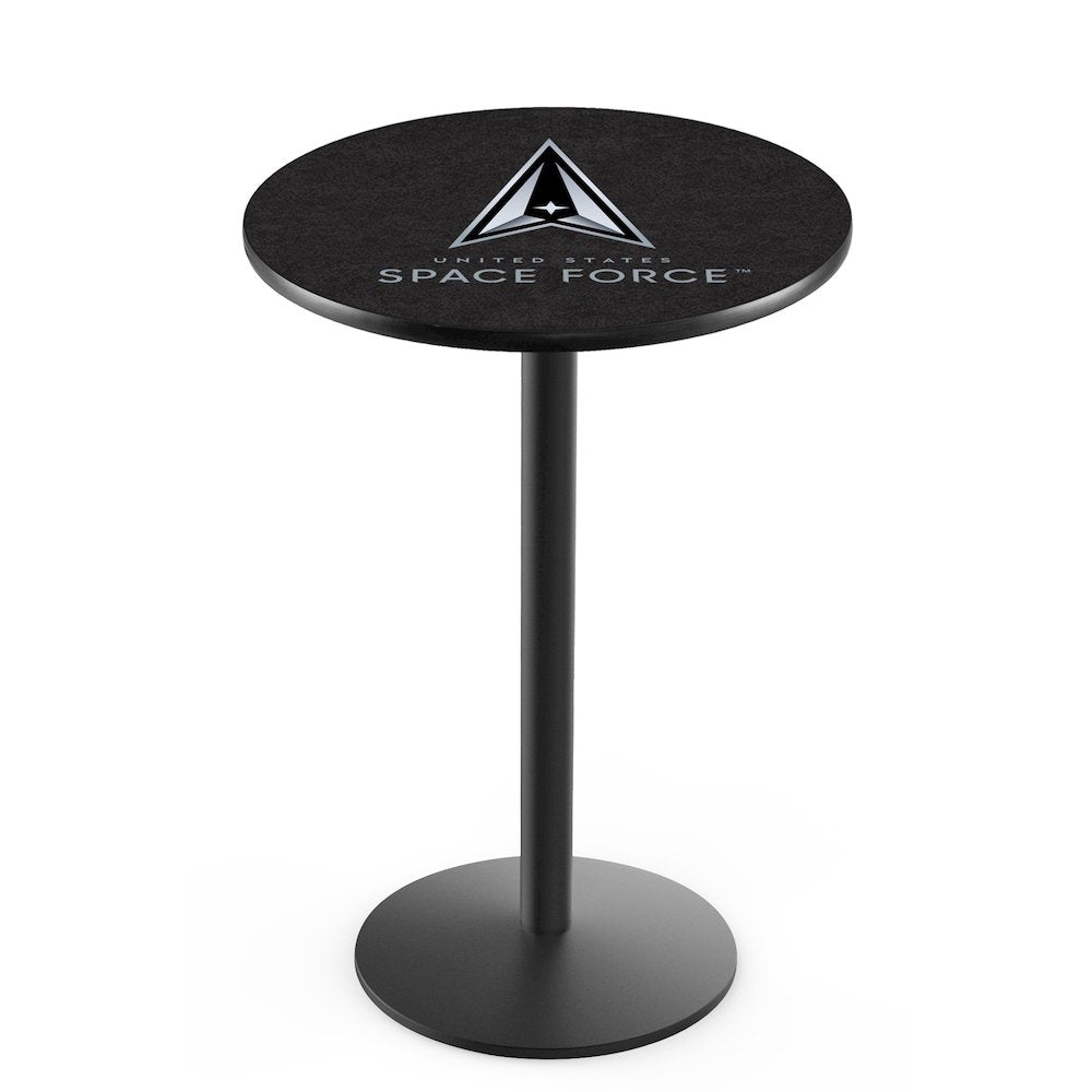 United States Space Force 36" Tall - 30" Top Pub Table with Black Wrinkle Finish