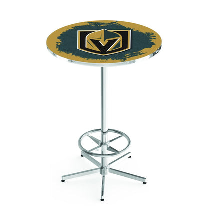L216 Vegas Golden Knights 42' Tall - 36' Top Pub Table w/ Chrome Finish (4890)
