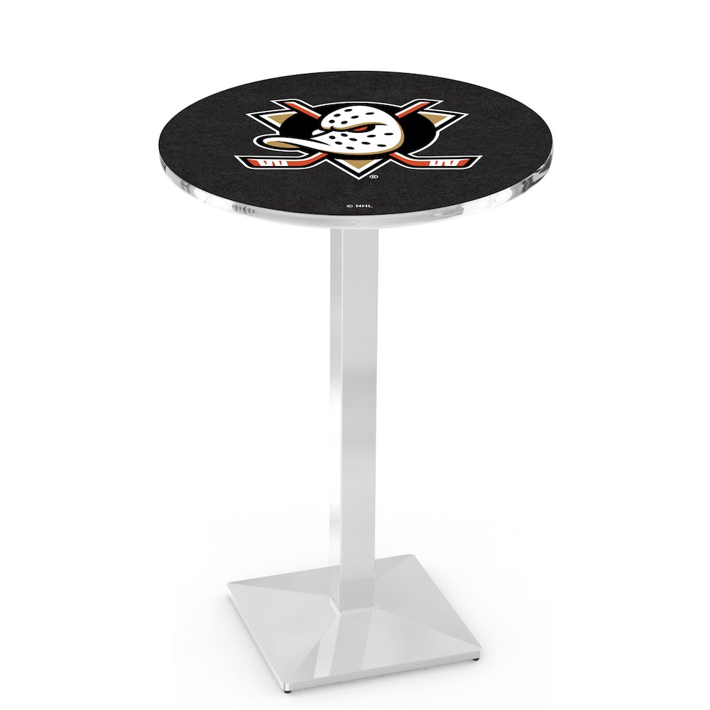 L217 Anaheim Ducks 36' Tall - 36' Top Pub Table w/ Chrome Finish (7404)