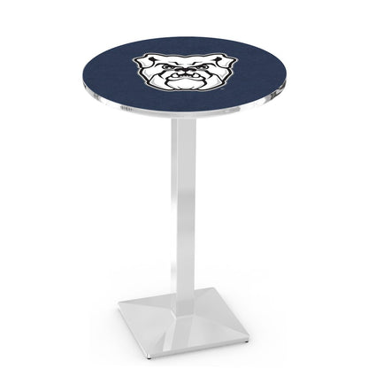 L217 Butler University 36' Tall - 30' Top Pub Table w/ Chrome Finish