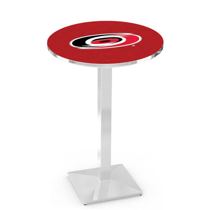 L217 Carolina Hurricanes 36" Tall - 36" Top Pub Table with Chrome Finish (7619)