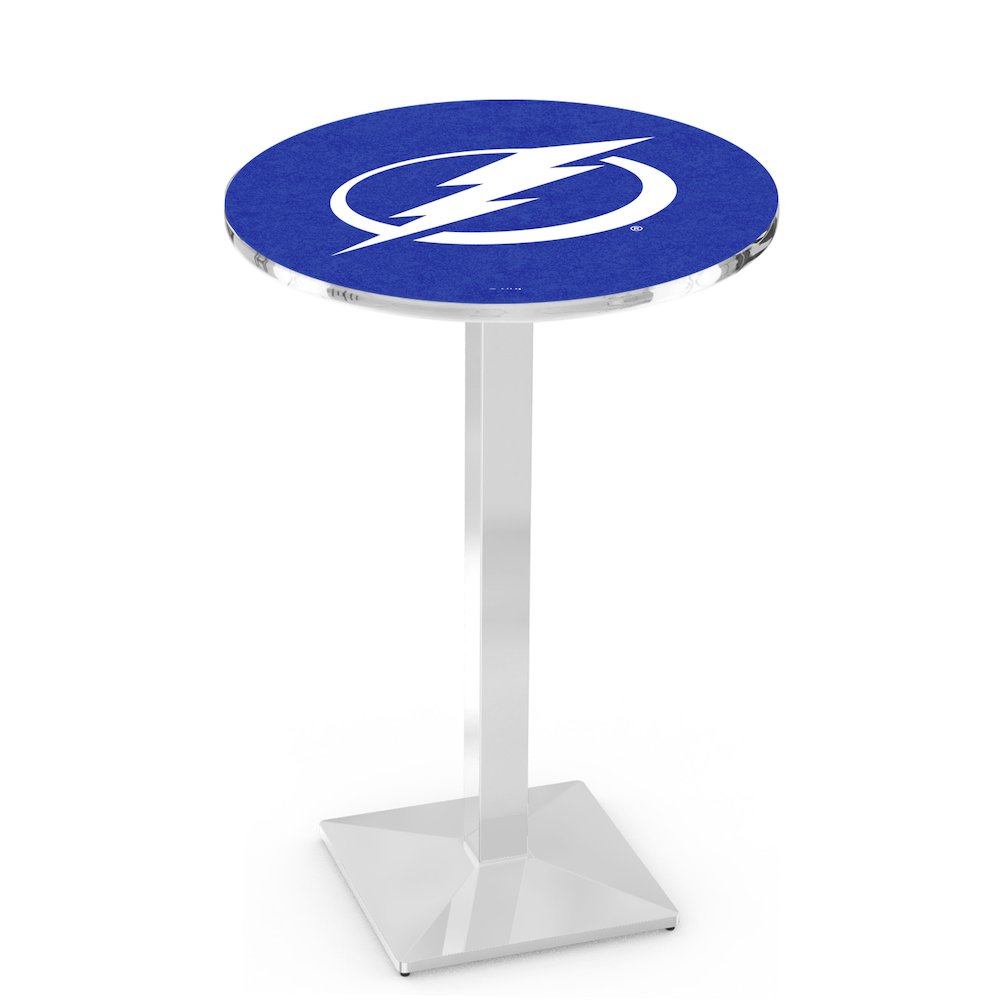 L217 Tampa Bay Lightning 36" Tall - 36" Top Pub Table with Chrome Finish (8777)