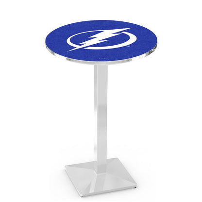 L217 Tampa Bay Lightning 36" Tall - 36" Top Pub Table with Chrome Finish (8777)