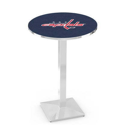 L217 Washington Capitals 36" Tall - 36" Top Pub Table with Chrome Finish (9125)