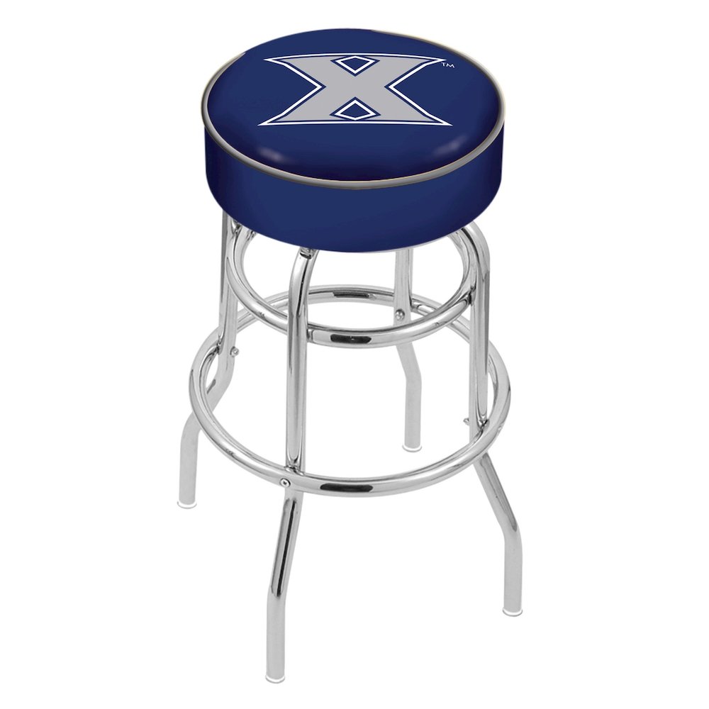 25" L7C1 - 4" Xavier Cushion Seat with Double-Ring Chrome Base Swivel Bar Stool by Holland Bar Stool Company