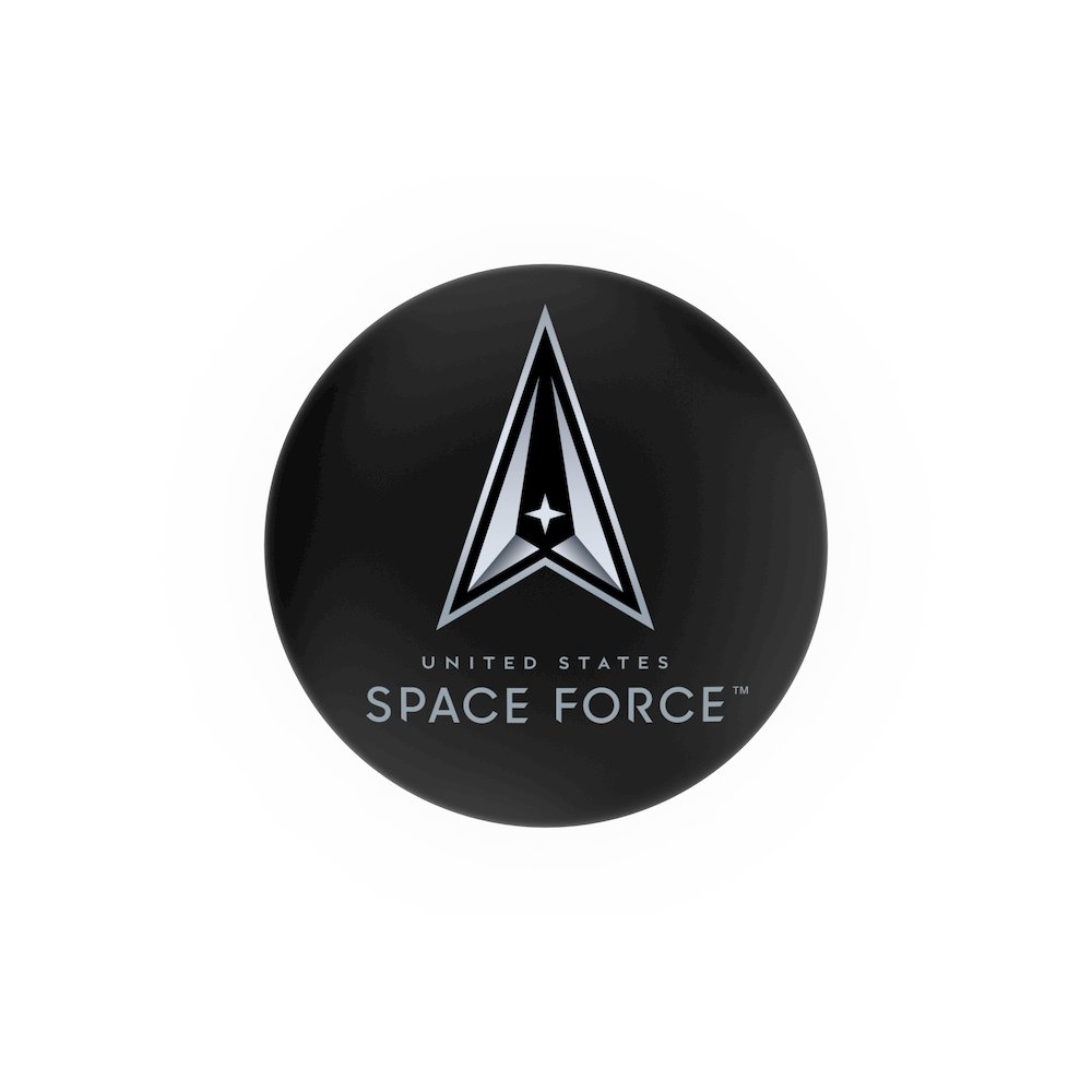 U.S. Space Force 25" Double-Ring Swivel Counter Stool with Chrome Finish