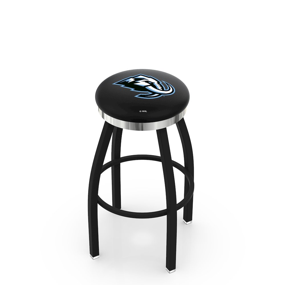 Utah Mammoth 36" Extra Tall Swivel Bar Stool with a Black Wrinkle