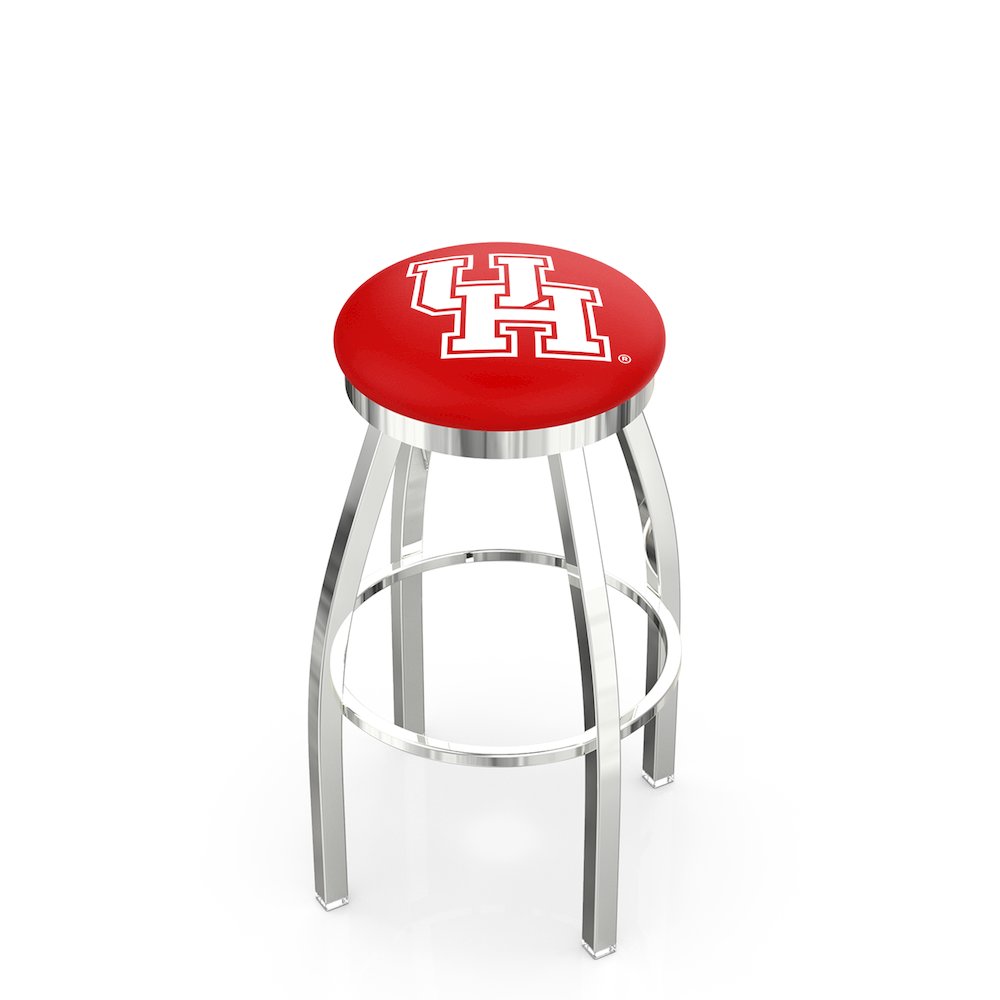 30" L8C2C - Chrome Houston Swivel Bar Stool with Accent Ring by Holland Bar Stool Company
