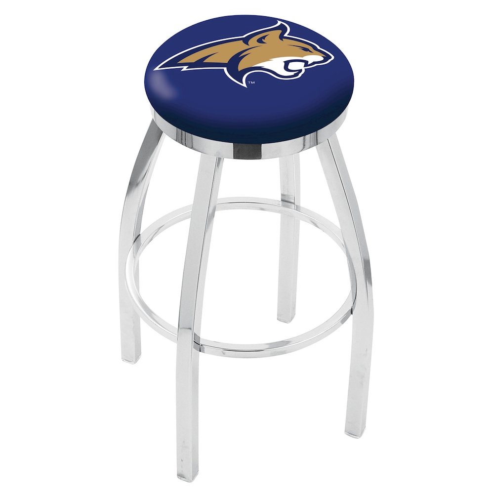 25" L8C2C - Chrome Montana State Swivel Bar Stool with Accent Ring by Holland Bar Stool Company