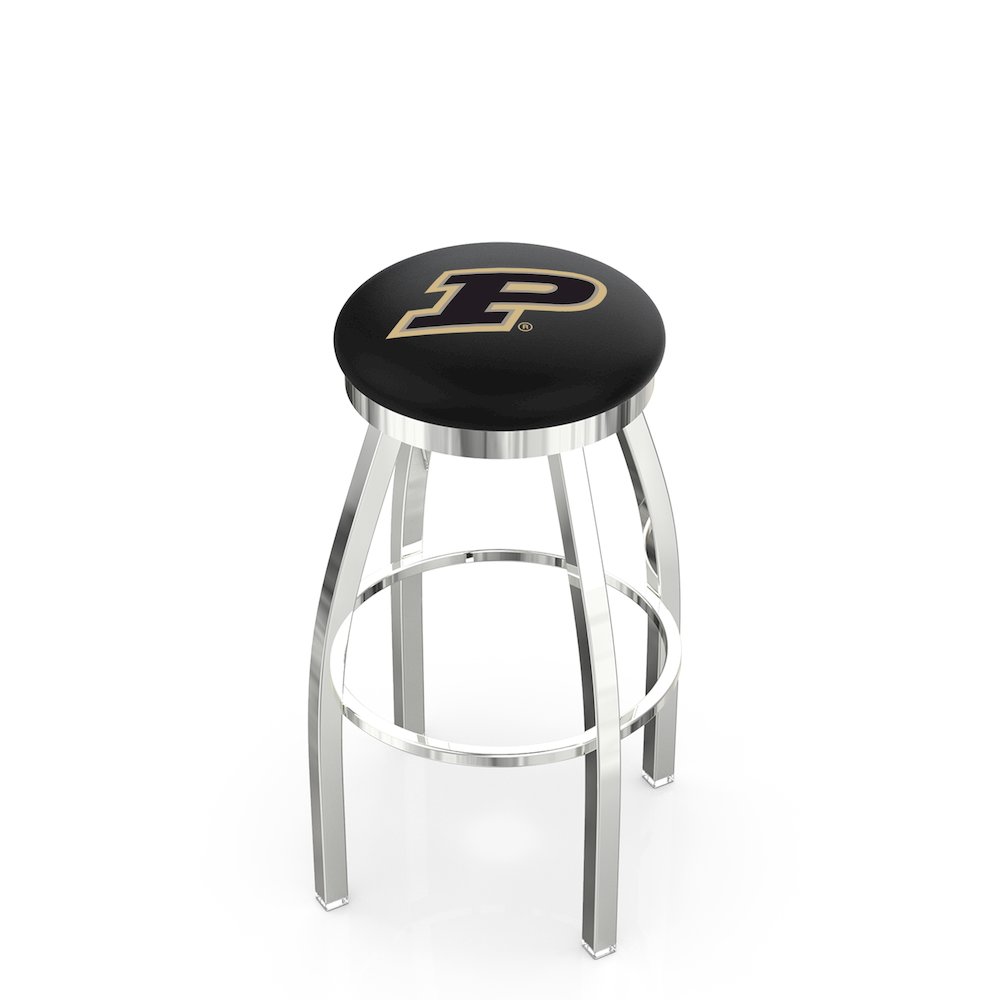25" L8C2C - Chrome Purdue Swivel Bar Stool with Accent Ring by Holland Bar Stool Company