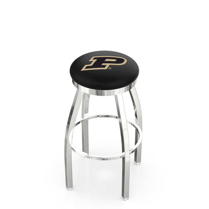 25" L8C2C - Chrome Purdue Swivel Bar Stool with Accent Ring by Holland Bar Stool Company