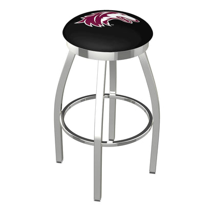 25" L8C2C - Chrome Southern Illinois Swivel Bar Stool with Accent Ring by Holland Bar Stool Company
