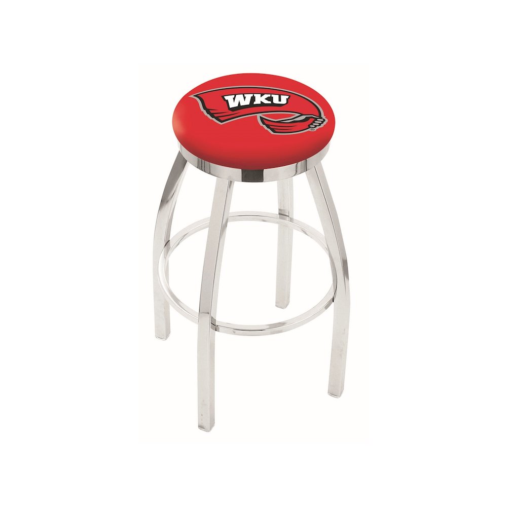 30" L8C2C - Chrome Western Kentucky Swivel Bar Stool with Accent Ring by Holland Bar Stool Company