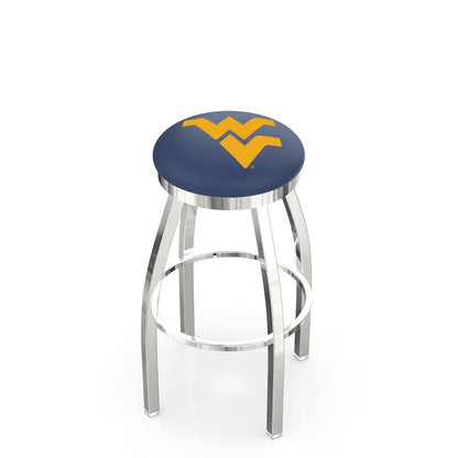 25" L8C2C - Chrome West Virginia Swivel Bar Stool with Accent Ring by Holland Bar Stool Company