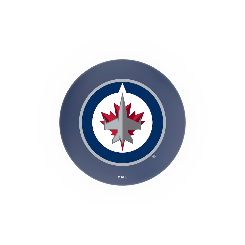 25" L8C2C - Chrome Winnipeg Jets Swivel Bar Stool with Accent Ring by Holland Bar Stool Company