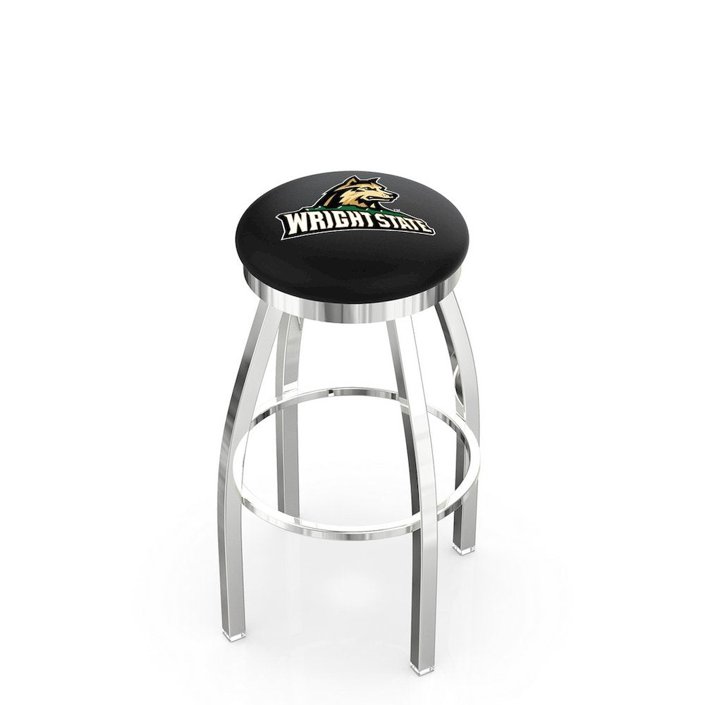 25" L8C2C - Chrome Wright State Swivel Bar Stool with Accent Ring by Holland Bar Stool Company