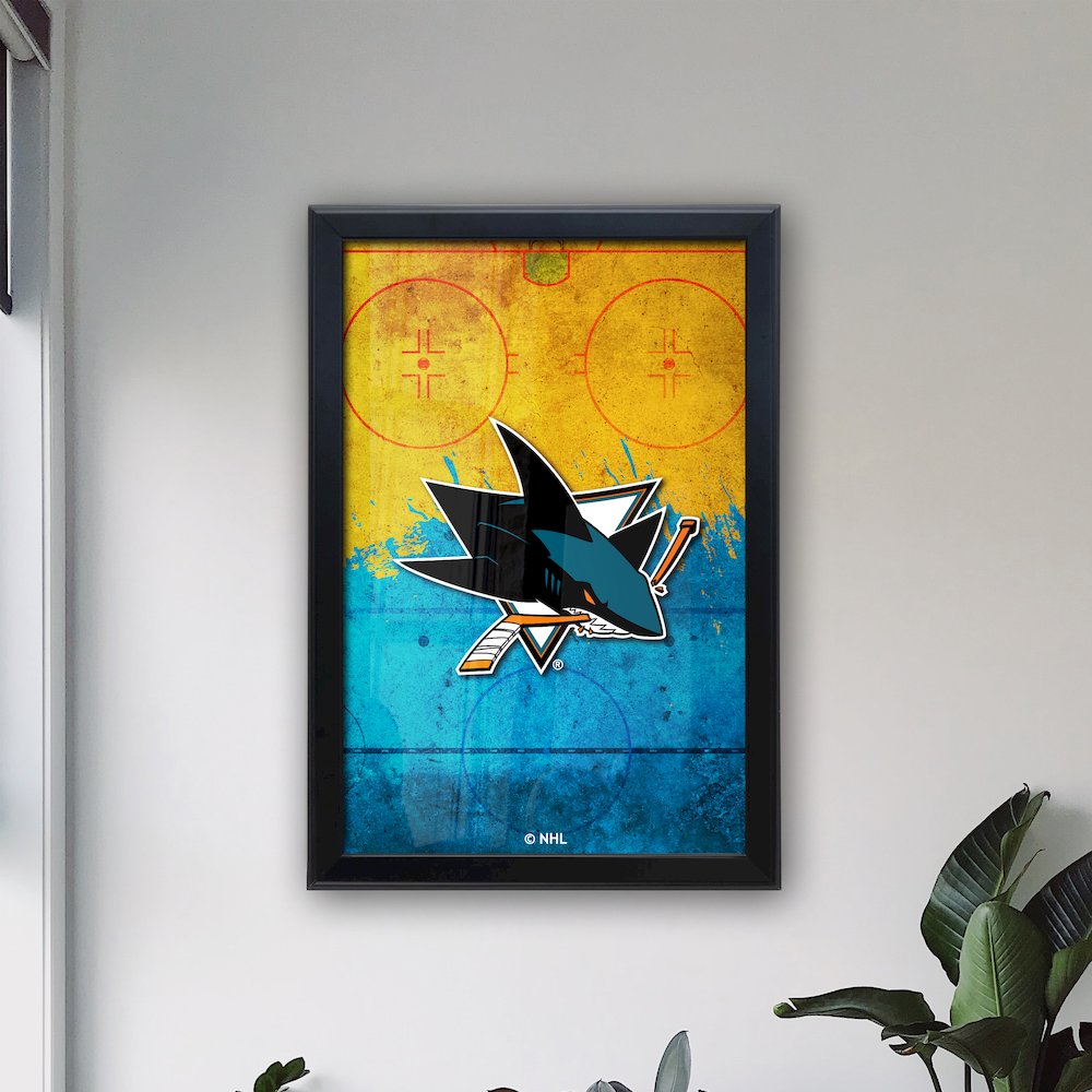 San Jose Sharks 15.75" x 23.5" LED Snap Frame Lightbox