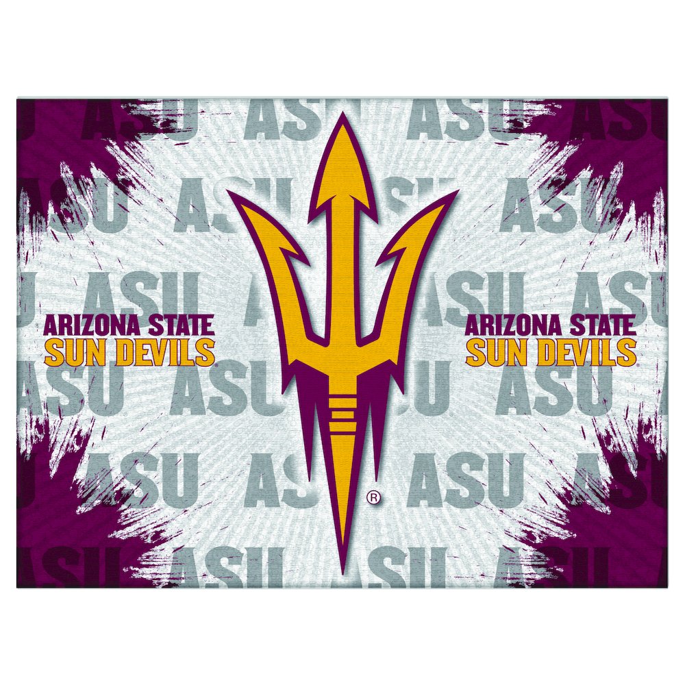 Arizona State 15" x 20" Officially Licensed Logo Canvas with Pitchfork logo